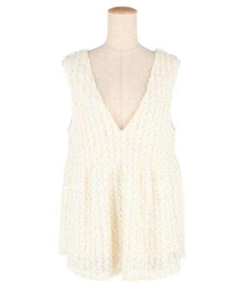 coca(coca)(コカ)の「フラワーチュールベスト(ベスト・レディース・アイボリー/ブラック・L/M)」の20枚目の写真