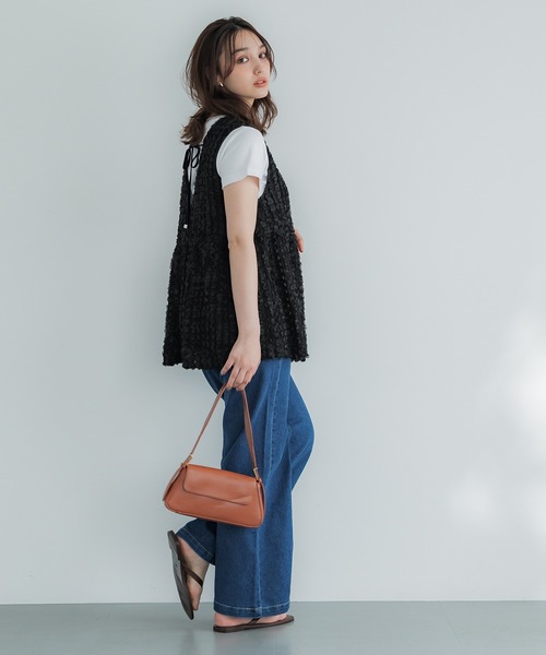 coca(coca)(コカ)の「フラワーチュールベスト(ベスト・レディース・アイボリー/ブラック・L/M)」の15枚目の写真