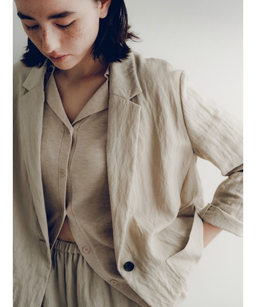 セール】リネンブレンドテーラードジャケット（テーラードジャケット