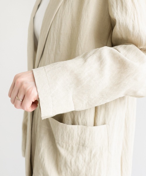 セール】リネンブレンドテーラードジャケット（テーラードジャケット
