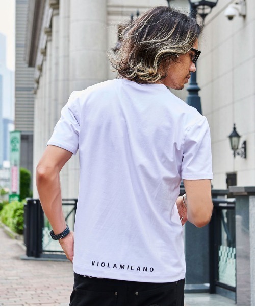 VIOLA(ヴィオラ)の「『VIOLA rumore/ヴィオラ ルモーレ』裏使いV/N半袖Tシャツ(Tシャツ/カットソー・メンズ・レッド/ブラック/ホワイト・XL/L/M)」の5枚目の写真