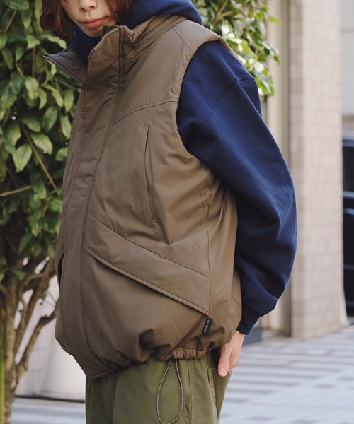 WILD THINGS（ワイルドシングス）の「WILD THINGS/ワイルドシングス monster vest’ 22 モンスターベスト（ダウンベスト・レディース・ダークブラウン/オリーブ/ネイビー・S/L/M）」の8枚目の写真