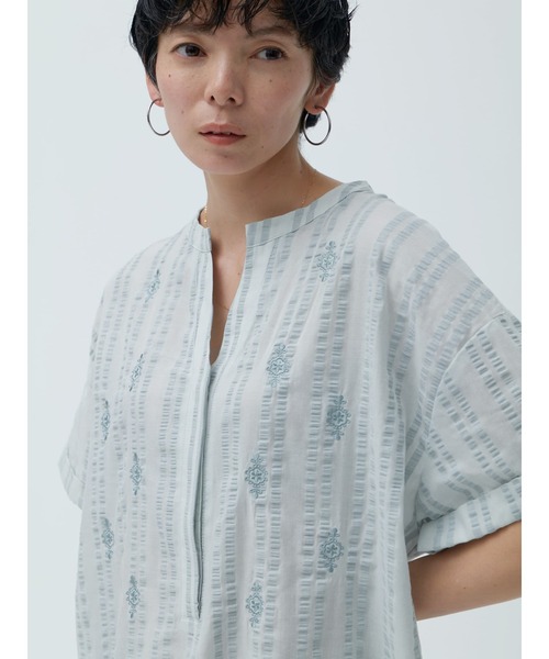 Brown&Street(ブラウンアンドストリート)の「オリエンタルシャツワンピース(シャツワンピース・レディース・ベビーピンク/ミント・FREE)」の9枚目の写真