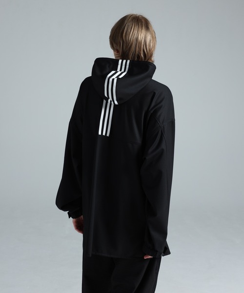 Y-3(ワイスリー)の「Y-3 REFINED WOOL HOODED TOP 3-STRIPES(ブルゾン・メンズ・ブラック・X-SMALL/SMALL/MEDIUM/LARGE/X-LARGE/XX-LARGE)」の1枚目の写真