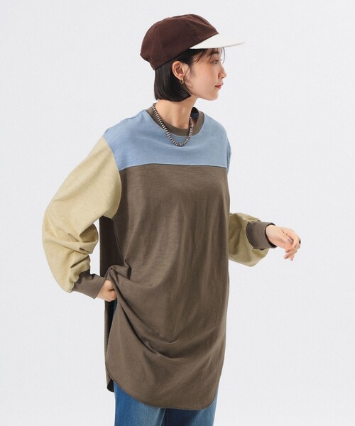 BEAMS BOY（ビームスボーイ）の「クレイジー フットボール ワンピース（ワンピース・レディース・カーキ/アイボリー/ブルー・ONE SIZE）」の8枚目の写真