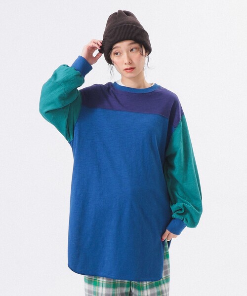 BEAMS BOY（ビームスボーイ）の「クレイジー フットボール ワンピース（ワンピース・レディース・カーキ/アイボリー/ブルー・ONE SIZE）」の12枚目の写真