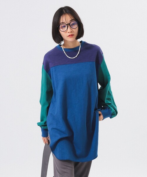 BEAMS BOY（ビームスボーイ）の「クレイジー フットボール ワンピース（ワンピース・レディース・カーキ/アイボリー/ブルー・ONE SIZE）」の15枚目の写真