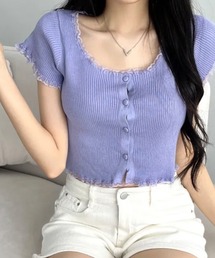 B*売様 [中古]d.i.a./トップス/紫 トップス（パープル/紫色系・花柄・ボタニカル柄）ファッション