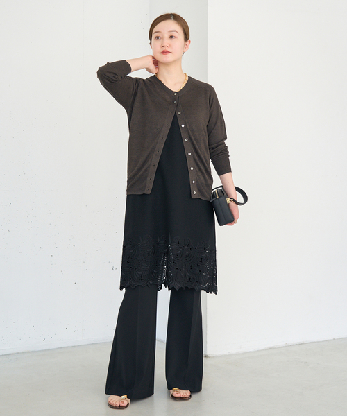 セール】《追加》フレンチリネン7分袖カーディガン
