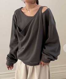 アシメレイヤードデザインスウェット