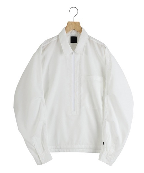 DAIWA PIER39（ダイワピア39）の「DAIWA PIER39 / ダイワ ピアサーティナイン：TECH HALF ZIP SHIRT L/S：BE-39025[PIE]（Tシャツ/カットソー・メンズ・ホワイト/チャコールグレー・M/S）」の2枚目の写真