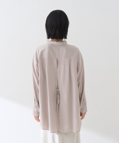 EMMA ROUGE VIF(エマルージュヴィフ)の「【新色追加】麻混バックスリットシャツ(シャツ/ブラウス・レディース・ブラウン/ピンク/グレイッシュベージュ・フリー)」の20枚目の写真