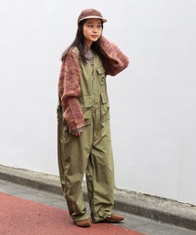 BEAMS BOY（ビームスボーイ）の「コットンウェザー ハンティングベスト オールインワン（サロペット/オーバーオール）」