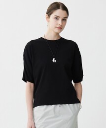 タイプライタードッキング ドルマンＴシャツ　ブラック ドルマンスリーブ」に該当するレディースのTシャツ/カットソー