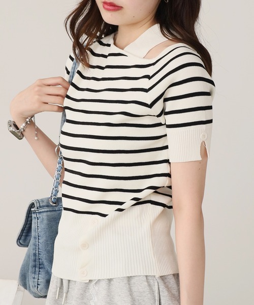 ROOPTOKYO(ループトウキョウ)の「ワンショルダー 半袖リブニット 秋物 秋服 2026年秋冬(Tシャツ/カットソー・レディース・ホワイト/ピンク/ブラック/アイボリー・FREE)」の22枚目の写真