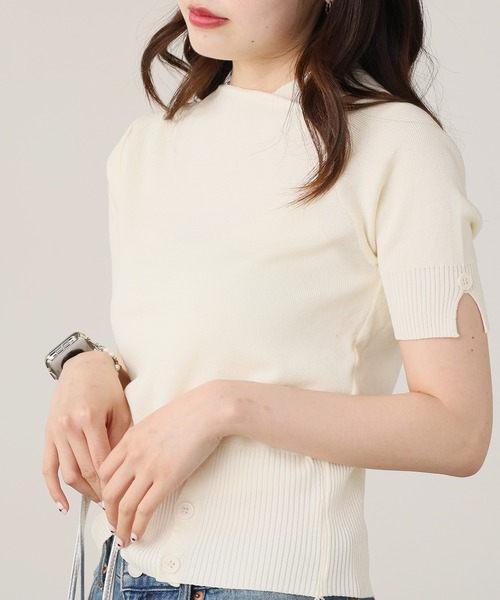 ROOPTOKYO(ループトウキョウ)の「ワンショルダー 半袖リブニット 秋物 秋服 2026年秋冬(Tシャツ/カットソー・レディース・ホワイト/ピンク/ブラック/アイボリー・FREE)」の18枚目の写真
