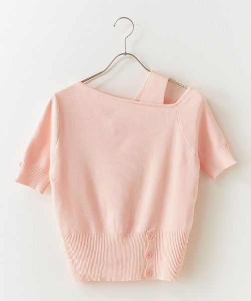 ROOPTOKYO(ループトウキョウ)の「ワンショルダー 半袖リブニット 秋物 秋服 2026年秋冬(Tシャツ/カットソー・レディース・ホワイト/ピンク/ブラック/アイボリー・FREE)」の7枚目の写真