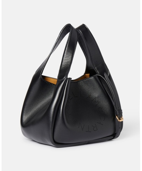 STELLA McCARTNEY（ステラマッカートニー）の「Stella Logo Double Top Handle Crossbody Bag / ステラ ロゴ ダブルトップハンドル クロスボディバッグ（ショルダーバッグ・レディース・ブラック・ONE SIZE）」の2枚目の写真