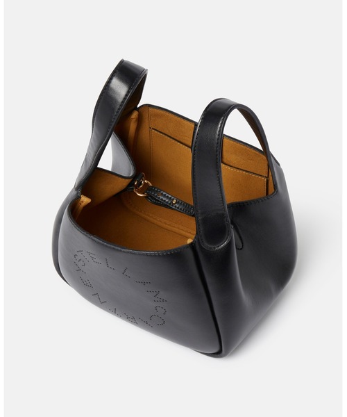 STELLA McCARTNEY（ステラマッカートニー）の「Stella Logo Double Top Handle Crossbody Bag / ステラ ロゴ ダブルトップハンドル クロスボディバッグ（ショルダーバッグ・レディース・ブラック・ONE SIZE）」の4枚目の写真