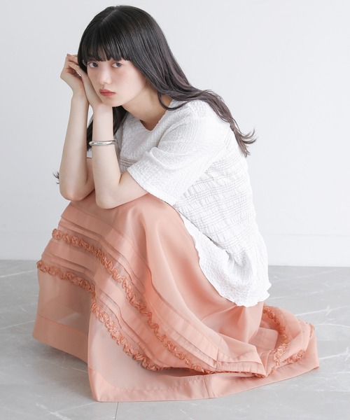 somari imagination(ソマリ イマジネーション)の「『シアータックフリルスカート』(スカート・レディース・ブラック/オレンジ・2/1)」の2枚目の写真