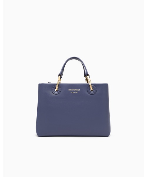 EMPORIO ARMANI(エンポリオアルマーニ)の「【エンポリオ アルマーニ】MyEA ショッパー ナッパレザー スモール(ハンドバッグ・レディース・ブラック/ネイビー/ライトブルー/オフホワイト・FREE)」の4枚目の写真