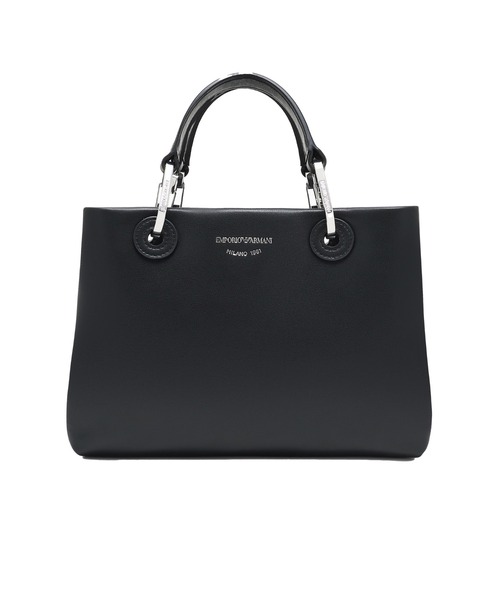 EMPORIO ARMANI(エンポリオアルマーニ)の「【エンポリオ アルマーニ】MyEA ショッパー ナッパレザー スモール(ハンドバッグ・レディース・ブラック/ネイビー/ライトブルー/オフホワイト・FREE)」の1枚目の写真