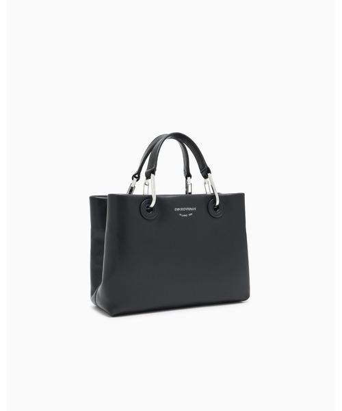 EMPORIO ARMANI(エンポリオアルマーニ)の「【エンポリオ アルマーニ】MyEA ショッパー ナッパレザー スモール(ハンドバッグ・レディース・ブラック/ネイビー/ライトブルー/オフホワイト・FREE)」の6枚目の写真