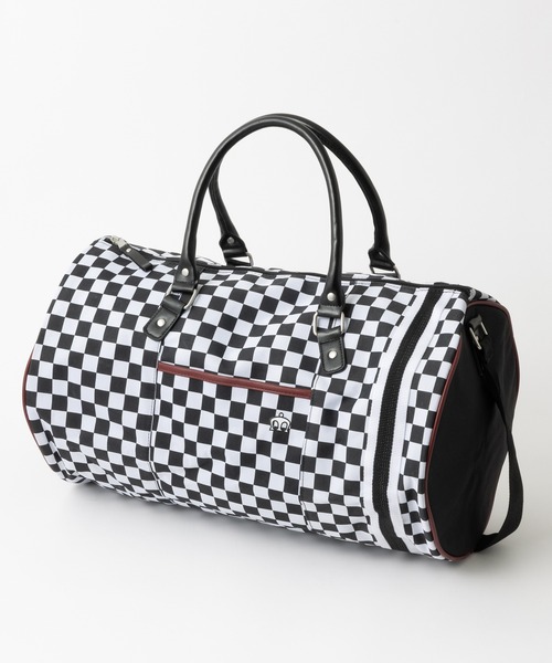 merc london（メルクロンドン）の「メルクロンドン Merc London スカ チェッカー バレルバッグ（ドラムバッグ・メンズ・ブラック×ホワイト・FREE）」の2枚目の写真