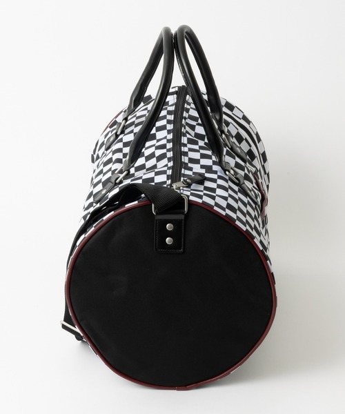 merc london（メルクロンドン）の「メルクロンドン Merc London スカ チェッカー バレルバッグ（ドラムバッグ・メンズ・ブラック×ホワイト・FREE）」の3枚目の写真