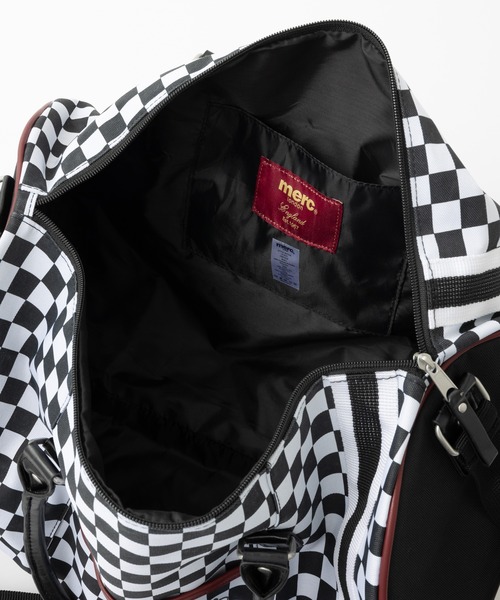 merc london（メルクロンドン）の「メルクロンドン Merc London スカ チェッカー バレルバッグ（ドラムバッグ・メンズ・ブラック×ホワイト・FREE）」の8枚目の写真