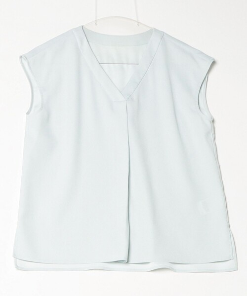 NOLLEY’S Sophi（ノーリーズソフィ）の「バックサテンジョーゼットVネックブラウス（シャツ/ブラウス・レディース・ブラック/ホワイト/ミント・36/38）」の21枚目の写真