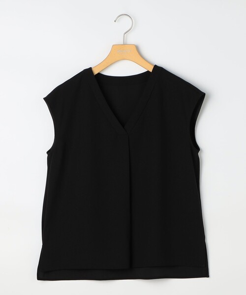 NOLLEY’S Sophi（ノーリーズソフィ）の「バックサテンジョーゼットVネックブラウス（シャツ/ブラウス・レディース・ブラック/ホワイト/ミント・36/38）」の22枚目の写真