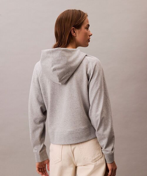Calvin Klein(カルバン・クライン)の「フレンチテリー ジップアップパーカー(パーカー・レディース・オフホワイト/グレー・M/S/XS)」の9枚目の写真