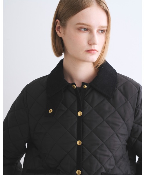 Traditional Weatherwear(トラディショナルウェザーウェア)の「WAVERLY A-LINE(ダウンジャケット/コート・レディース・ブラック/アイボリー/セージグリーン/ネイビー・32/34/36)」の7枚目の写真