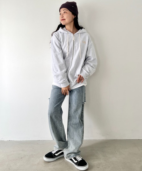 THE NORTH FACE(ザノースフェイス)の「THE NORTH FACE(ザ・ノースフェイス)/ワンポイント ロゴ刺繍 ジップパーカー フーディ/M'S CORE HOOD ZIP UP(パーカー・レディース・クリーム/シルバー・M/XXL/XL/L)」の13枚目の写真