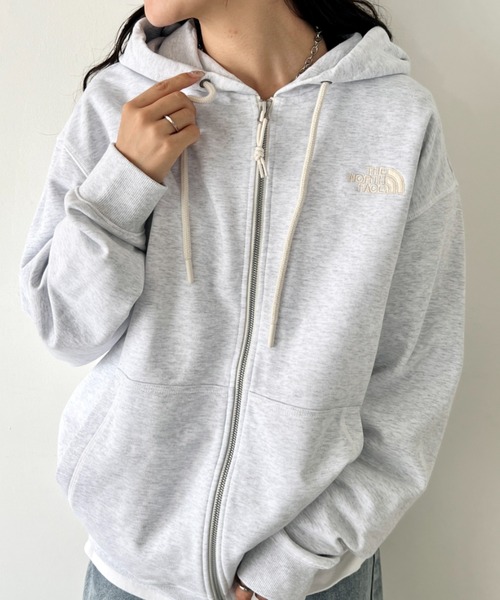 THE NORTH FACE(ザノースフェイス)の「THE NORTH FACE(ザ・ノースフェイス)/ワンポイント ロゴ刺繍 ジップパーカー フーディ/M'S CORE HOOD ZIP UP(パーカー・レディース・クリーム/シルバー・M/XXL/XL/L)」の9枚目の写真