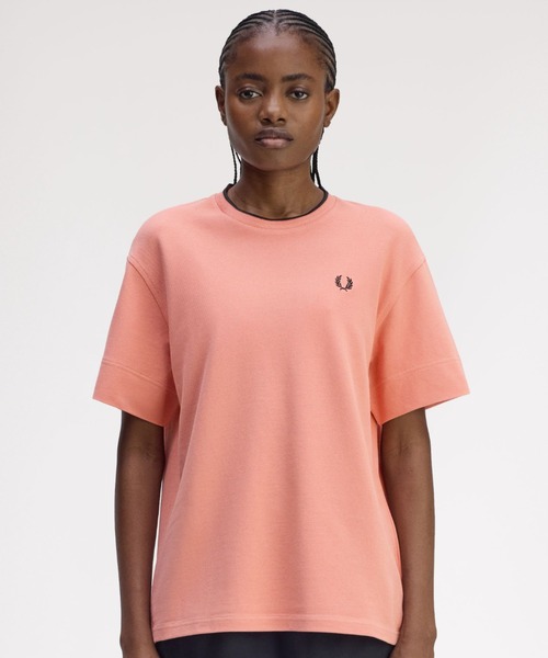フレッドペリー ピケ　ラインTシャツ FRED PERRY Pique T Tipped Pique T-Shirt／ティップラインピケTシャツ（Tシャツ