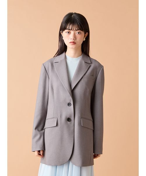 【きぼうさく様売約済み】LILY BROWN テーラードジャケット ベージュ LILY BROWN（リリーブラウン）の「シャギーオーバージャケット