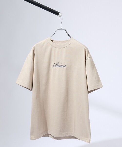 ABAHOUSE（アバハウス）の「レタリングステッチ刺繍　半袖Tシャツ（Tシャツ/カットソー・メンズ・ベージュ/ネイビー/ホワイト・48/46）」の12枚目の写真