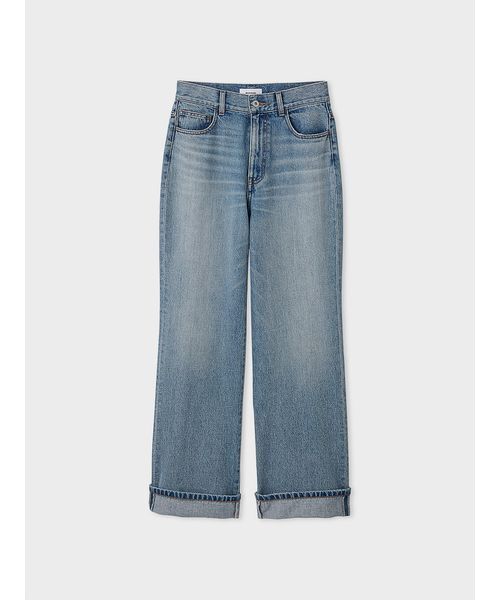 裾折り返しストレート美脚デニム（デニムパンツ）｜MIESROHE