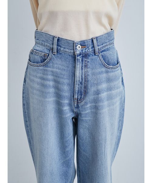 裾折り返しストレート美脚デニム（デニムパンツ）｜MIESROHE