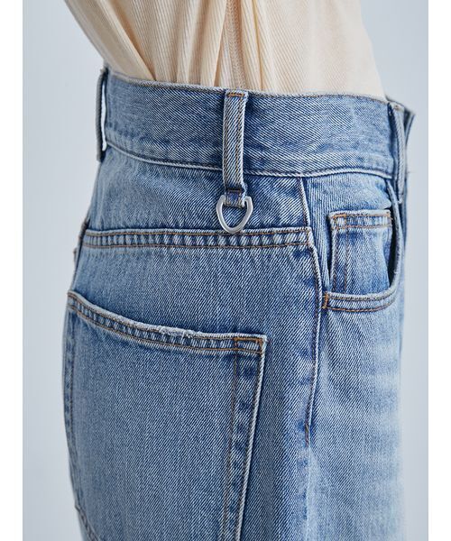 ミースロエ 裾折り返しストレート美脚デニム 00 ライトブルー 裾折り返しストレート美脚デニム（デニムパンツ）｜MIESROHE