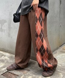 レディースのその他パンツ（ブラウン/茶色系・チェック柄