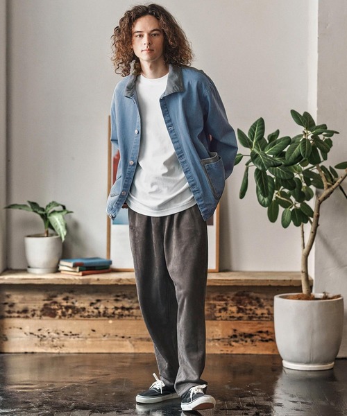 CAMBIO（カンビオ）の「mj10974- 異素材切り替えスタンドカラージャケット(25153CM)（その他アウター・メンズ・ブルー/ブラック/ネイビー・L/M/S）」の8枚目の写真