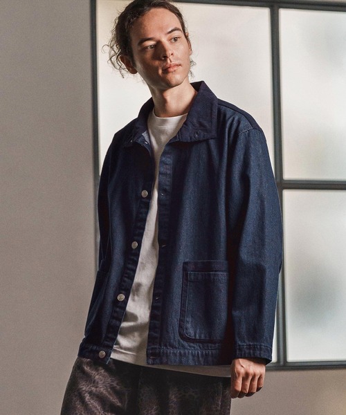 CAMBIO（カンビオ）の「mj10974- 異素材切り替えスタンドカラージャケット(25153CM)（その他アウター・メンズ・ブルー/ブラック/ネイビー・L/M/S）」の11枚目の写真