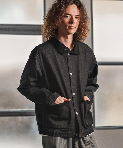 CAMBIO（カンビオ）の「mj10974- 異素材切り替えスタンドカラージャケット(25153CM)（その他アウター・メンズ・ブルー/ブラック/ネイビー・L/M/S）」の17枚目の写真