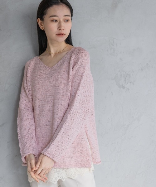 A part by（アパートバイ）の「≪追加3≫レースキャミチュニック（チュニック・レディース・ブラック/アイボリー・FREE）」の3枚目の写真