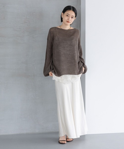 A part by（アパートバイ）の「≪追加3≫レースキャミチュニック（チュニック・レディース・ブラック/アイボリー・FREE）」の10枚目の写真