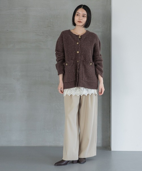 A part by（アパートバイ）の「≪追加3≫レースキャミチュニック（チュニック・レディース・ブラック/アイボリー・FREE）」の11枚目の写真