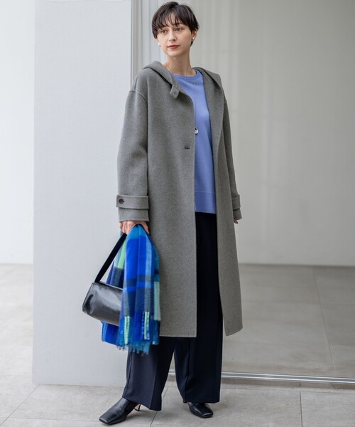 23区(ニジュウサンク)の「MANTECOPureリバー フード ロングコート(その他アウター・レディース・ブラウン系/グレー系/ベージュ系/ブラック系・48/46/44)」の9枚目の写真